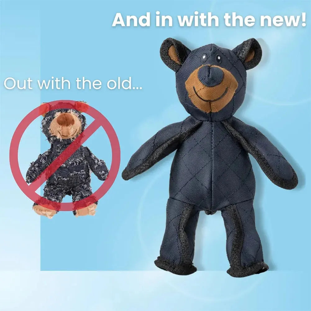 Mighty Bear Plush Interactive Dog Toy for Teeth Grinding Cleaning and Anti Bite Play