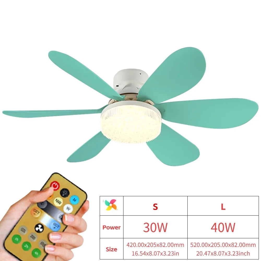 Socket Fan Lamp E26 E27 Base Wireless Remote Control LED Bulb Ceiling Fan Replacement for Bedroom Living Room Kitchen Balcony