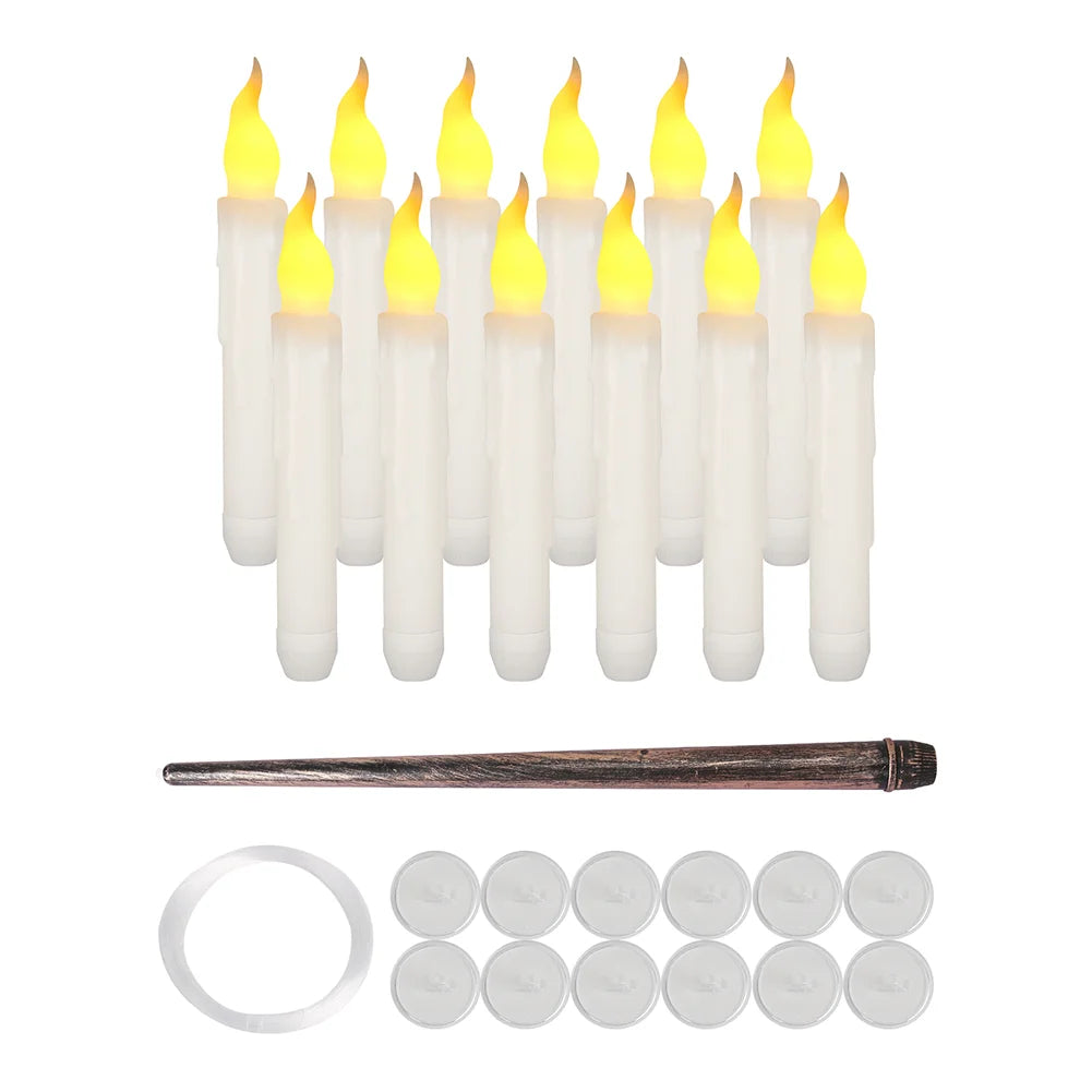 Floating LED Candles With Wand Remote Flameless Decor
