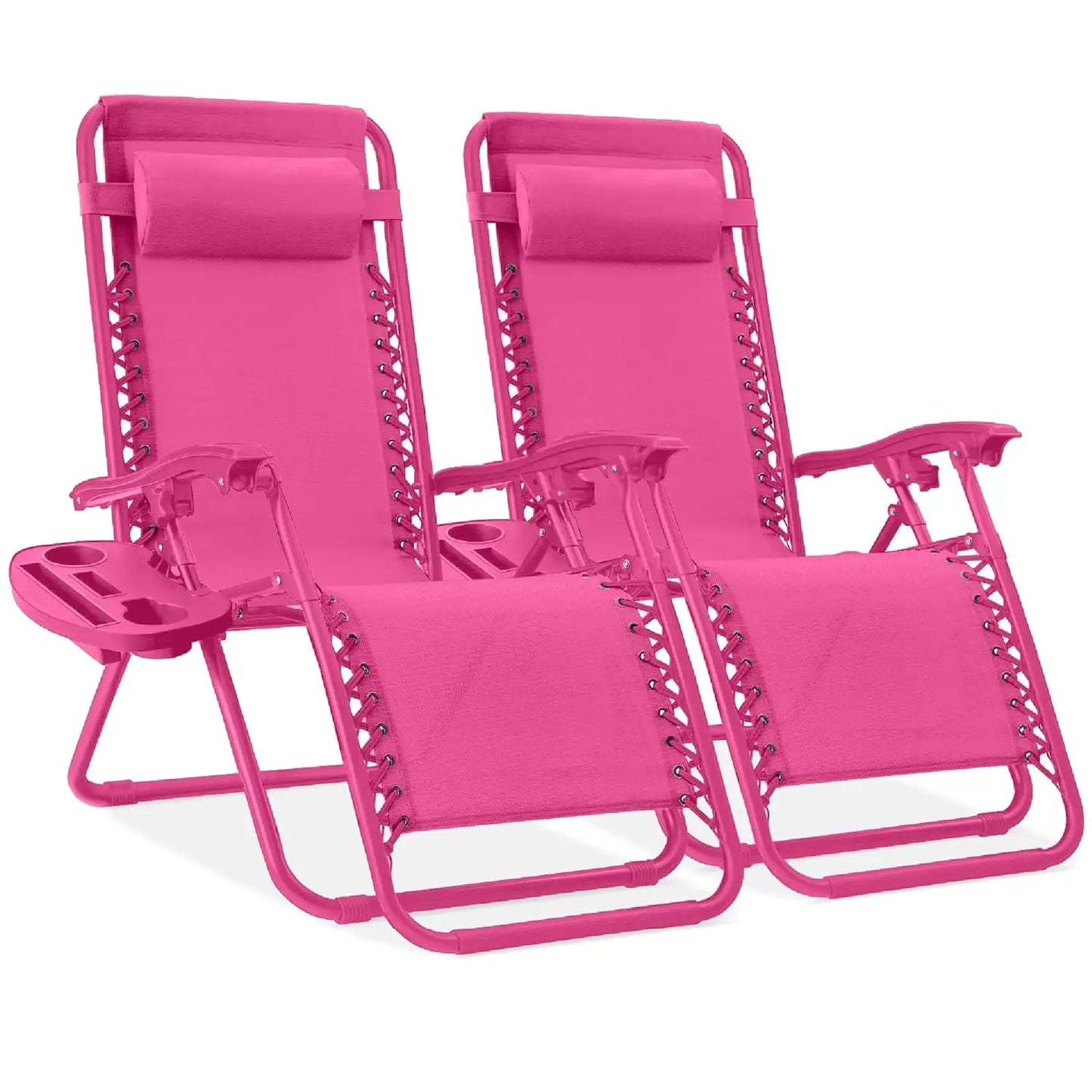 Set Of 2 Adjustable Zero Gravity Lounge Chairs Sage Green
