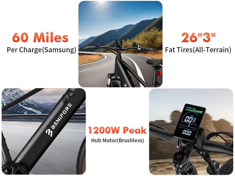 Luckeep C26 Adult E Bike 750W 48V 15Ah Removable Battery
