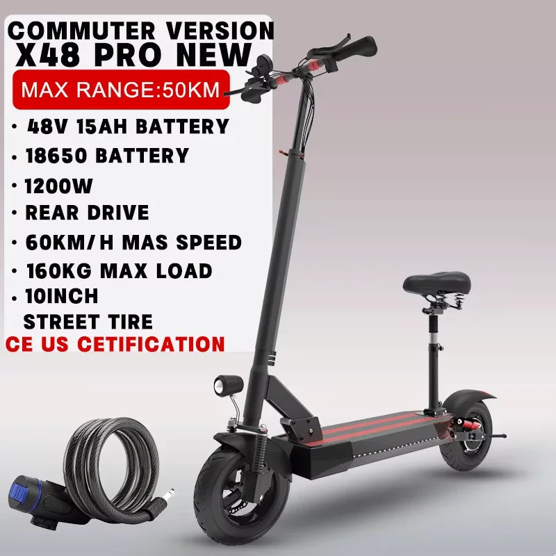 Dual Motor Electric Scooter For Adults Foldable 72V 85 KmH