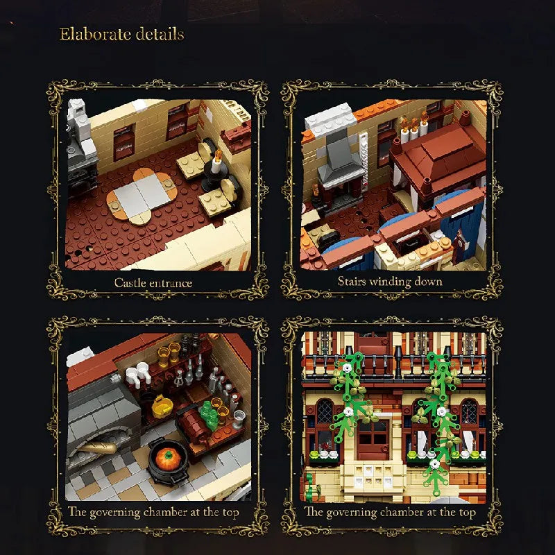 3800 Pieces Juliet Balcony Modular Building Blocks Kit Compatible With Lego Kids