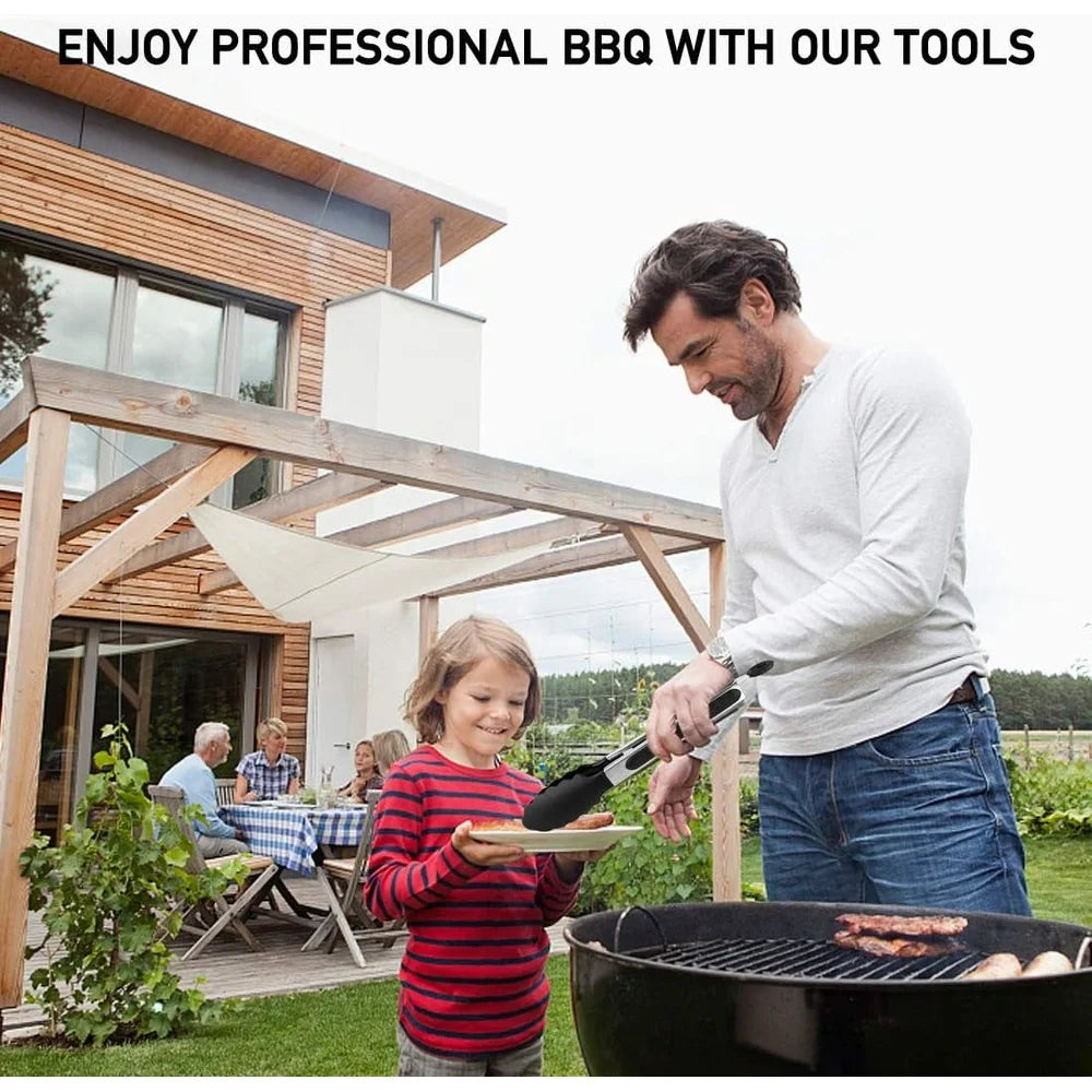 144 Pcs Griddle Accessories Kit BBQ Tool Set with Spatulas Basting Covers Silicone Gloves Burger Press Skewers for Outdoor Cooking