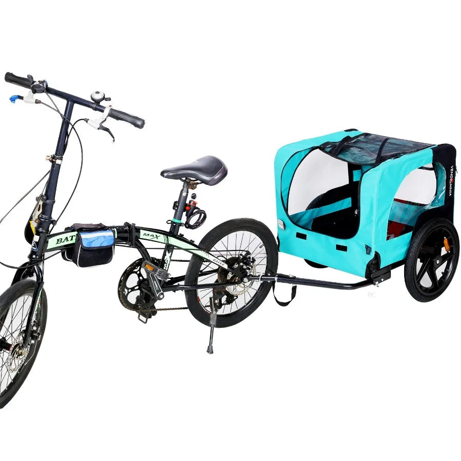 Light Green Foldable Pet Jogger Stroller Dog Carrier