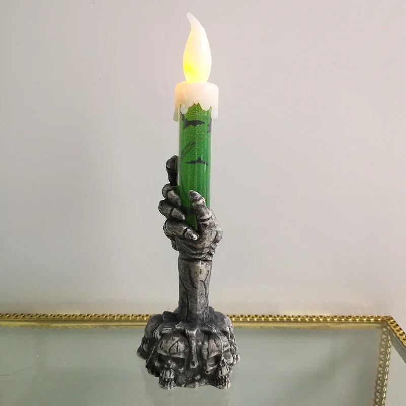 Halloween Skeletons Ghosts Candles Pumpkin Decorations