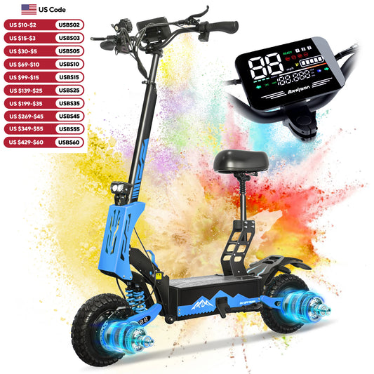 GT08 Electric Scooter 5600W Dual 60V 27Ah 46MPH Offroad