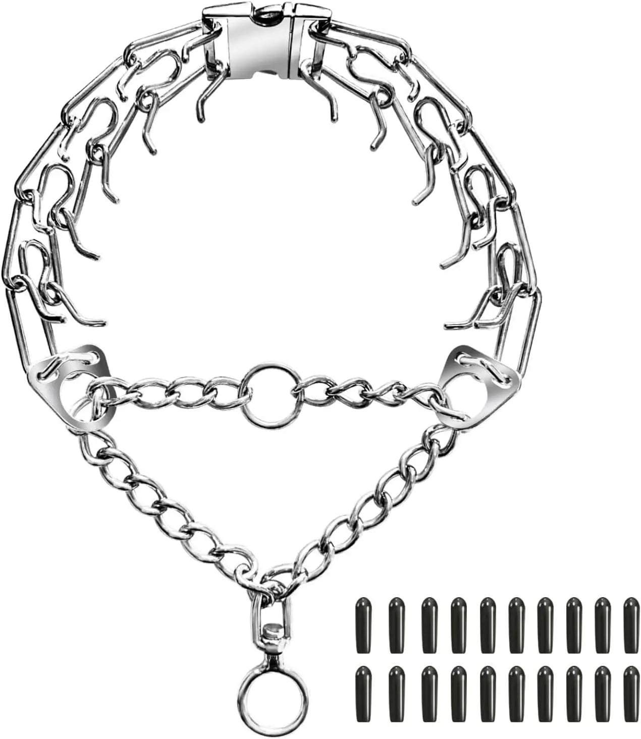 XMSJ Dog Training Collar With Quick Release Buckle And Swivel Ring Small Plastic