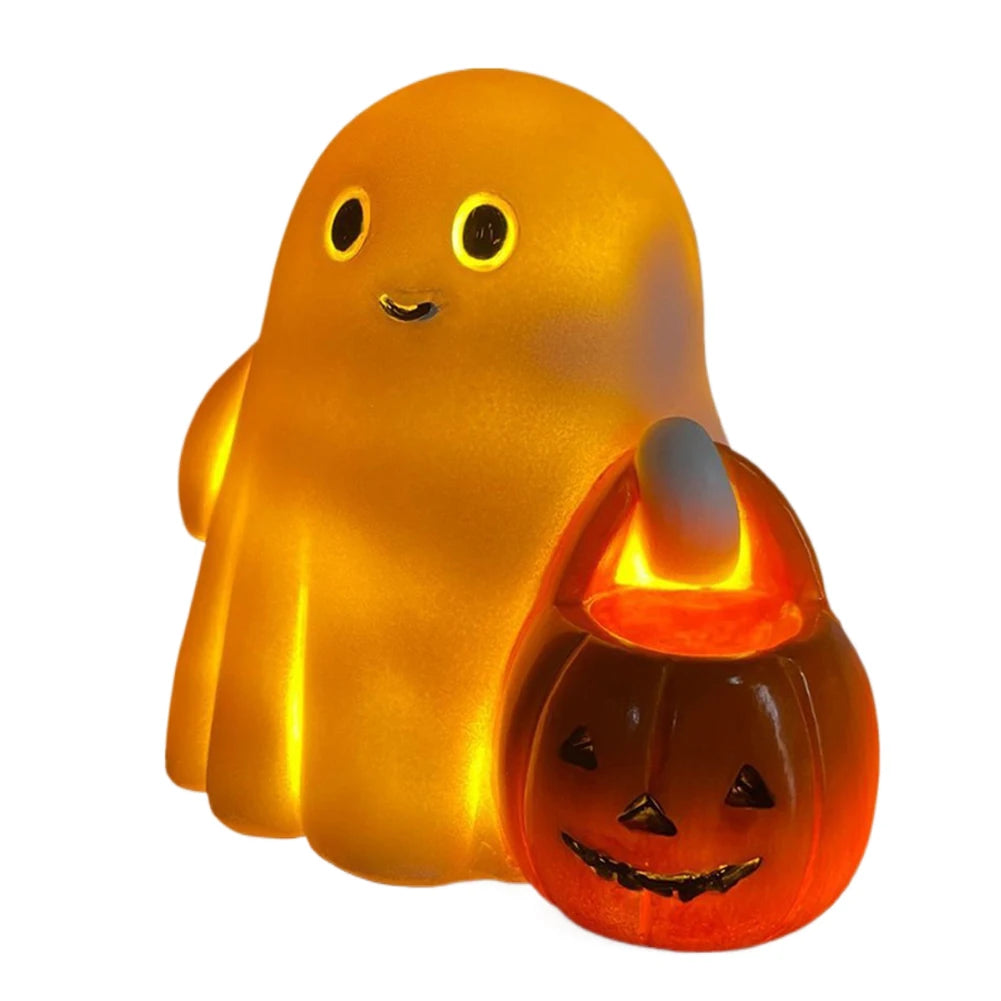 Halloween 3D LED Ghost Night Light Campfire Figurine Decor