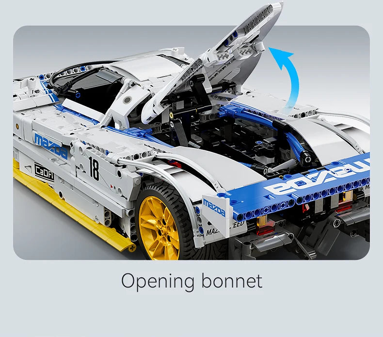 CaDA 1 To 10 Mazda 787B Racing Car Building Blocks Model Kit