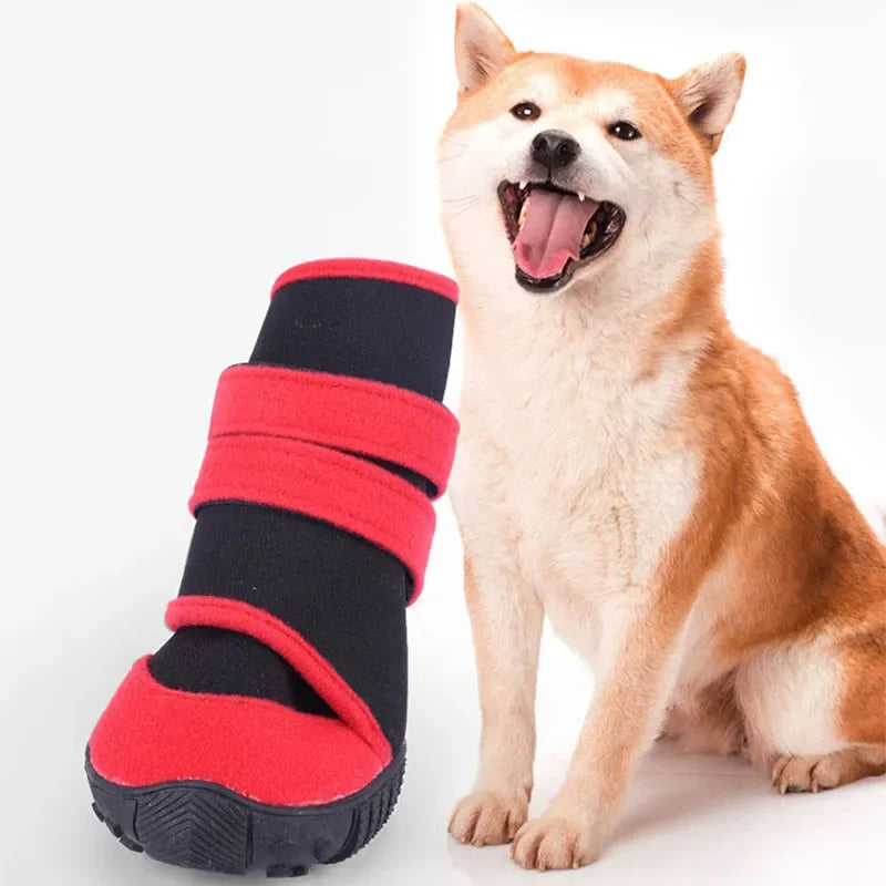 Waterproof Dog Shoes Anti Slip Winter Warm Snow Boots For Large Dogs Outdoor
