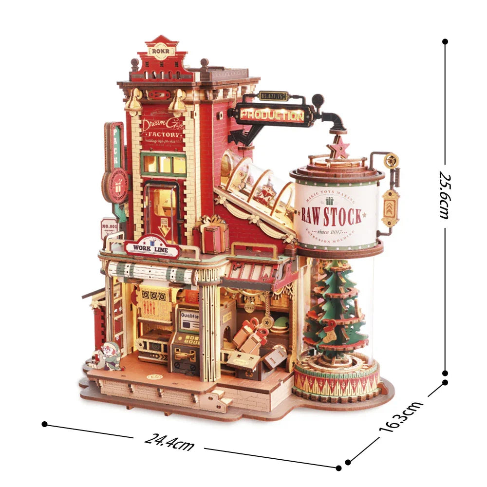 Robotime Rokr Wooden Music Box Dream Gift Factory 3D Kit