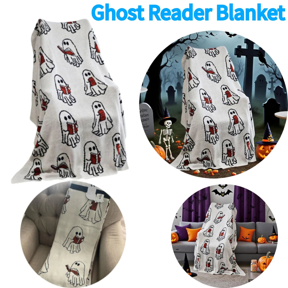 Halloween Ghost Reading Blanket 40x60 Inch Adult Sofa Throw