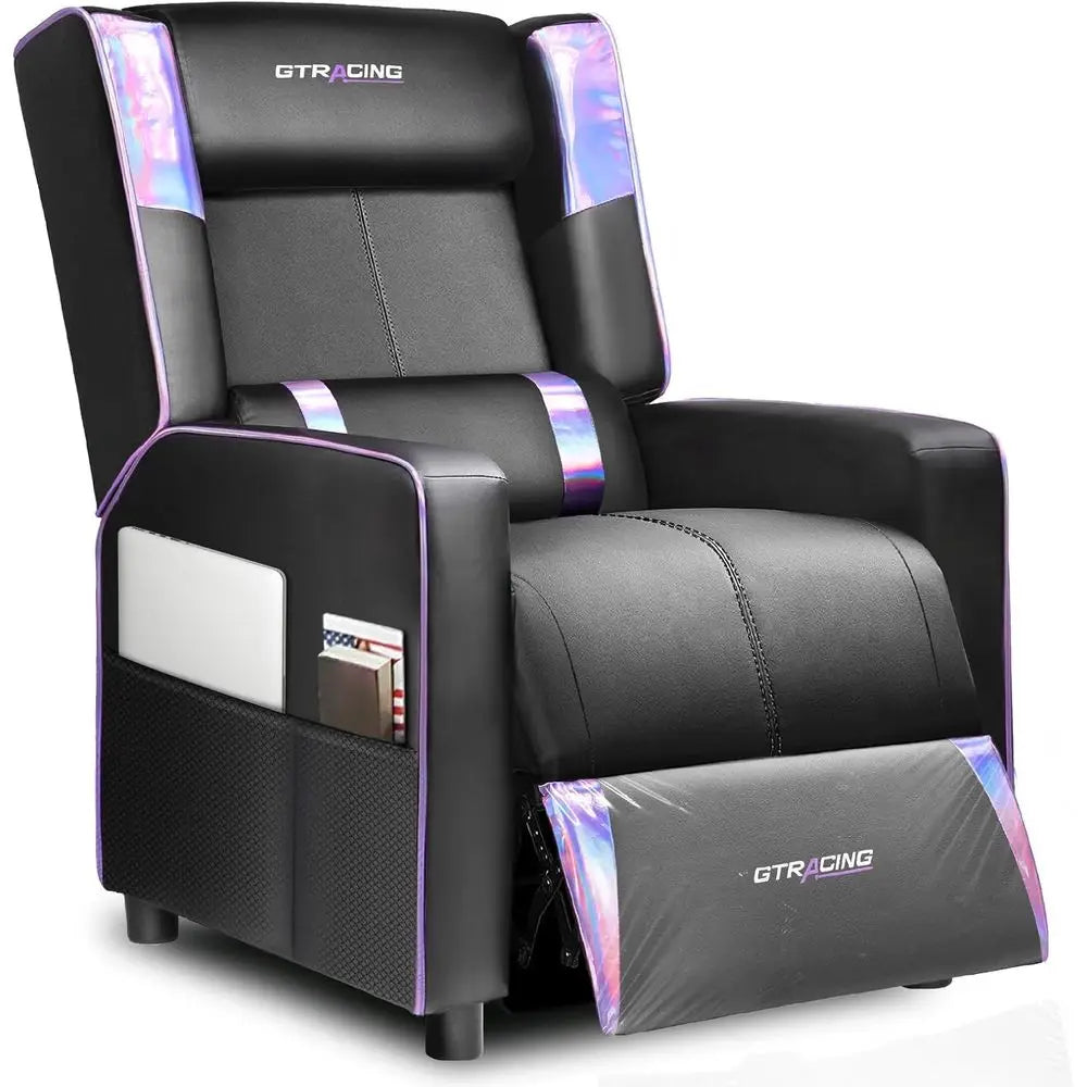 Gaming Recliner Chair PU Leather Racing Style Ergonomic Living Room For Adults