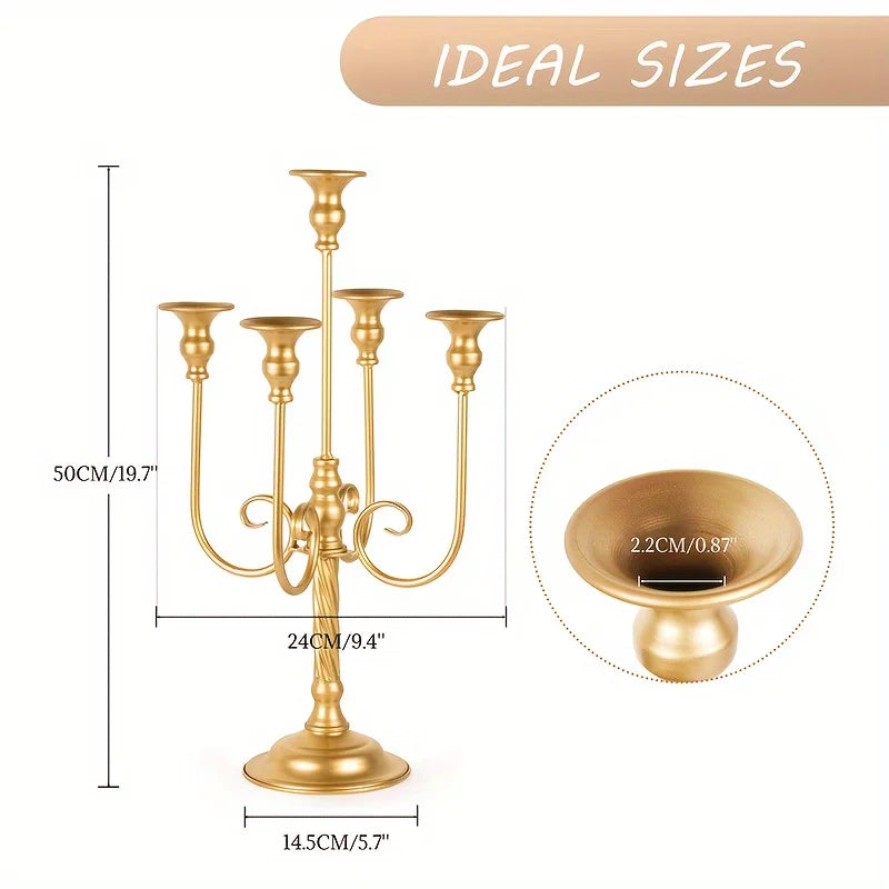 5 Iron Candle Holders For Weddings And Banquets Decor