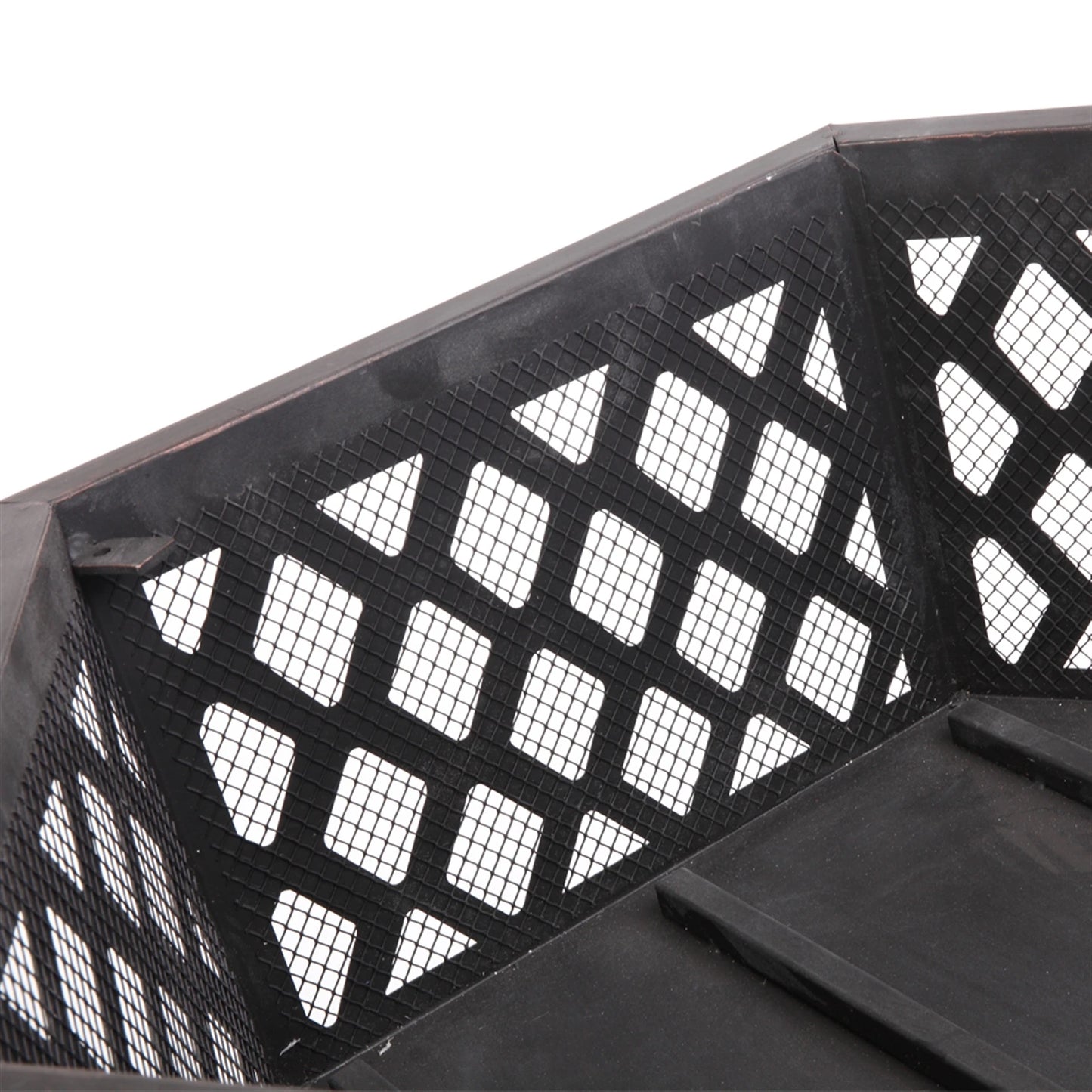 22 Inch Hexagonal Iron Brazier Wood Burning Fire Pit
