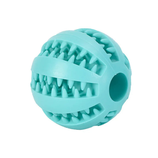 Rubber Dog Ball Toy Food Dispensing Chew Interactive Molar Toy