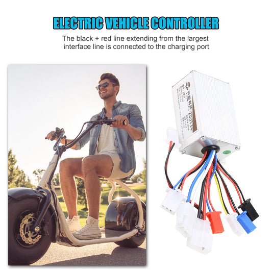 24V 250W E Bike Scooter Brush Motor Controller Lightweight