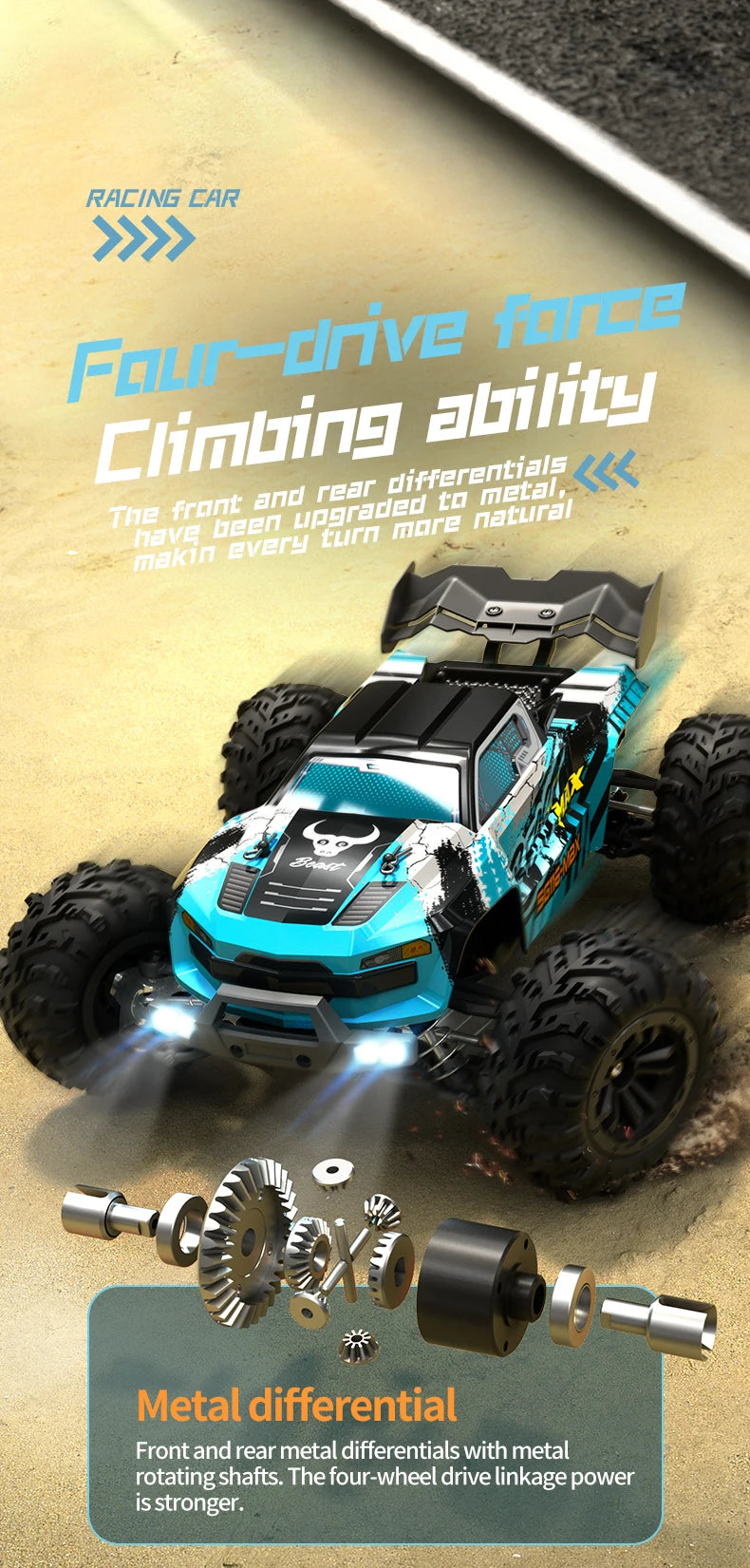 Teeggi SG116 Max 1 16 High Speed Drift RC 4WD Monster Truck