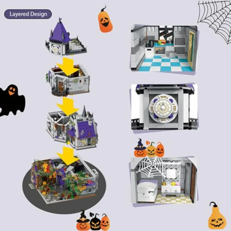 Medieval Castle Haunted House Building Set With LED Lights 4192pcs