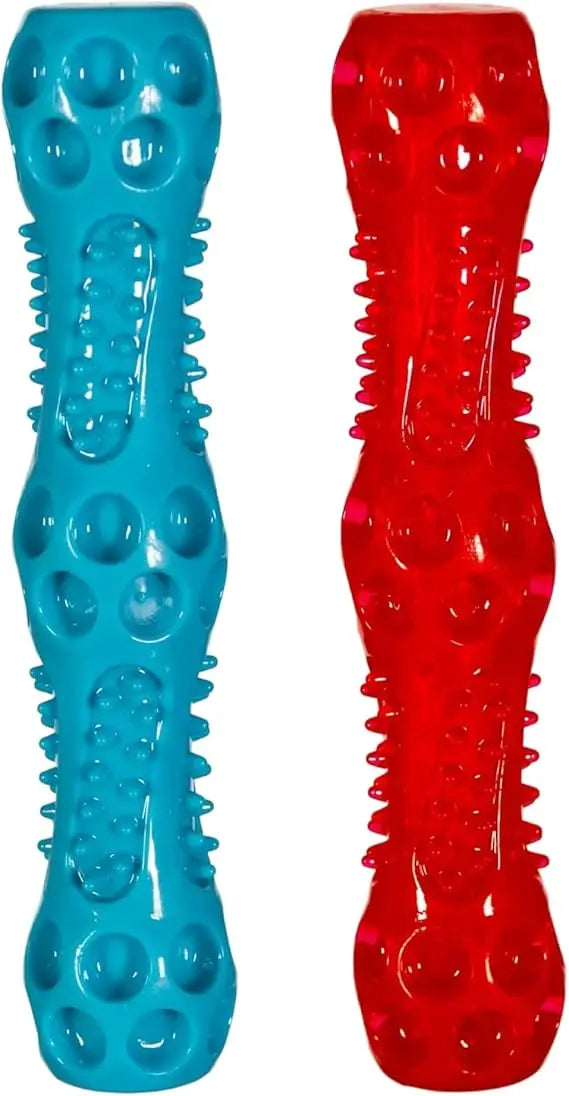 Chase N Chomp Squeak and Light Up Sticks Dog Toy 2 Pack