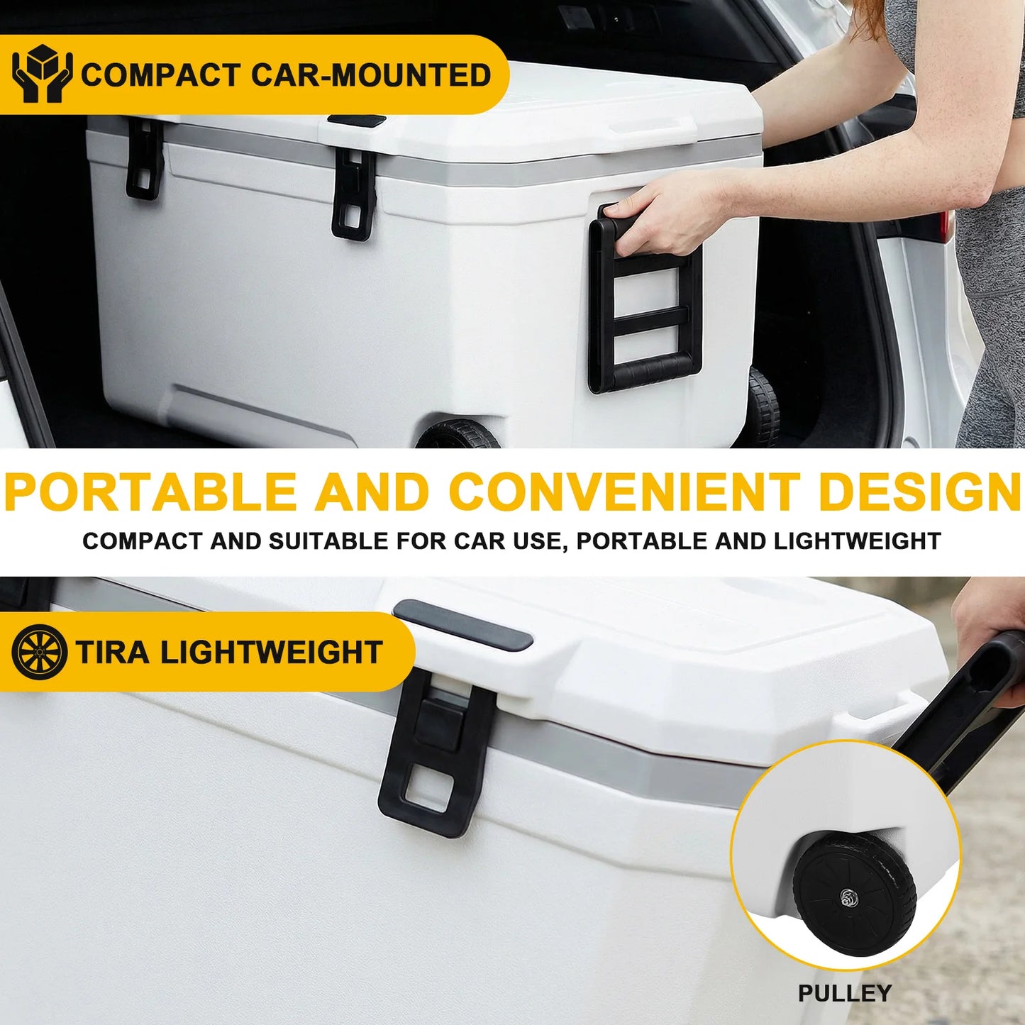 120L Insulated Wheeled Rotomolded Cooler Large Capacity For Beach Picnics
