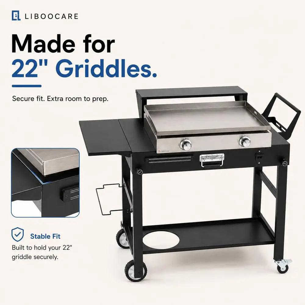 Cart for Blackstone 17 and 22 Inch Griddles 31.5 Tall Outdoor Table with Wheels