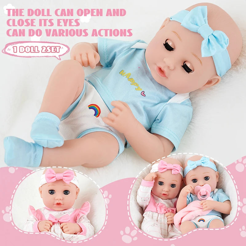 16 Inch Reborn Doll Lifelike Full Body Silicone Girl Toys
