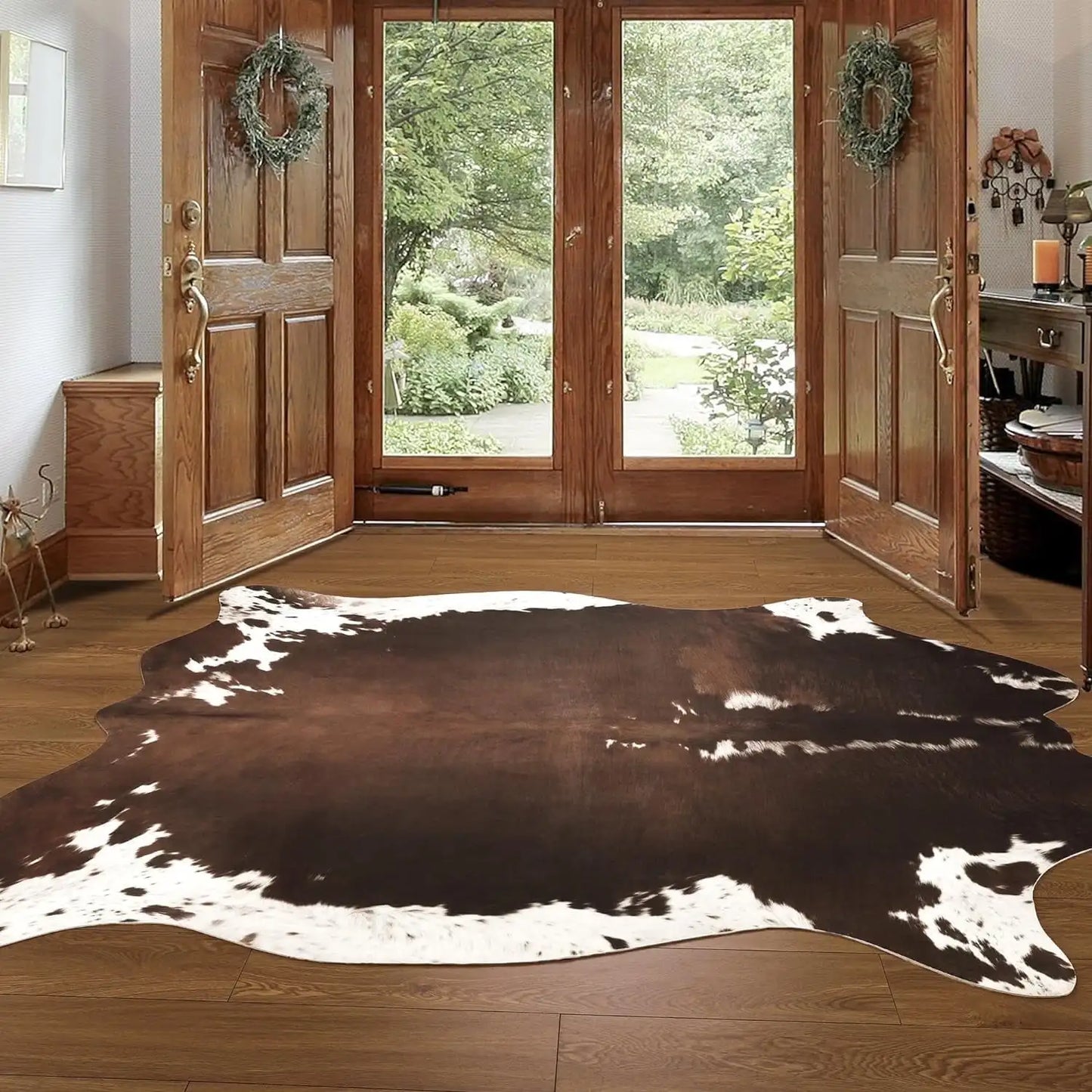 American Style Animal Print Faux Fur Cowhide Rug for Bedroom Living Room Carpet Home Decoration Floor Mats