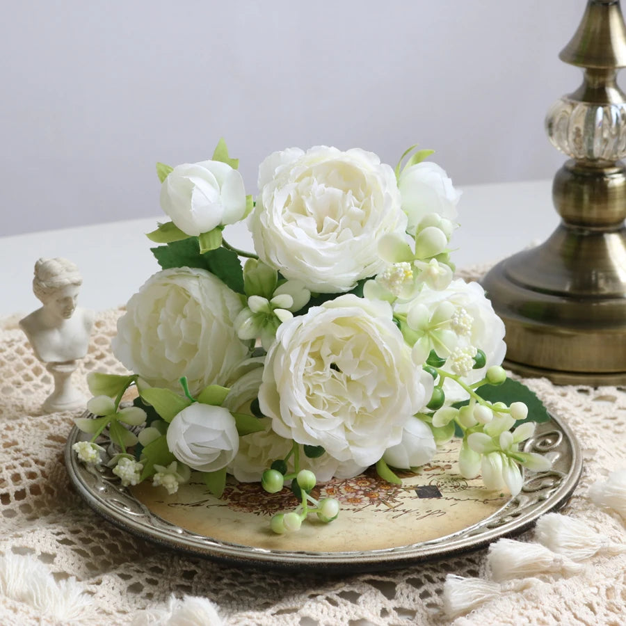 Artificial Rose And Peony Flowers Set One To Three Pcs High Quality Wedding Arch