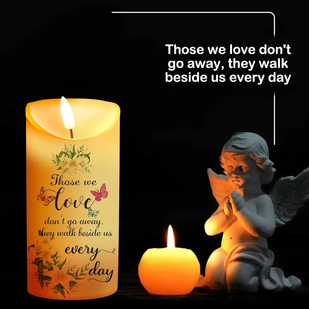 LED Flameless Cardinal Memorial Candle for Sympathy Gifts