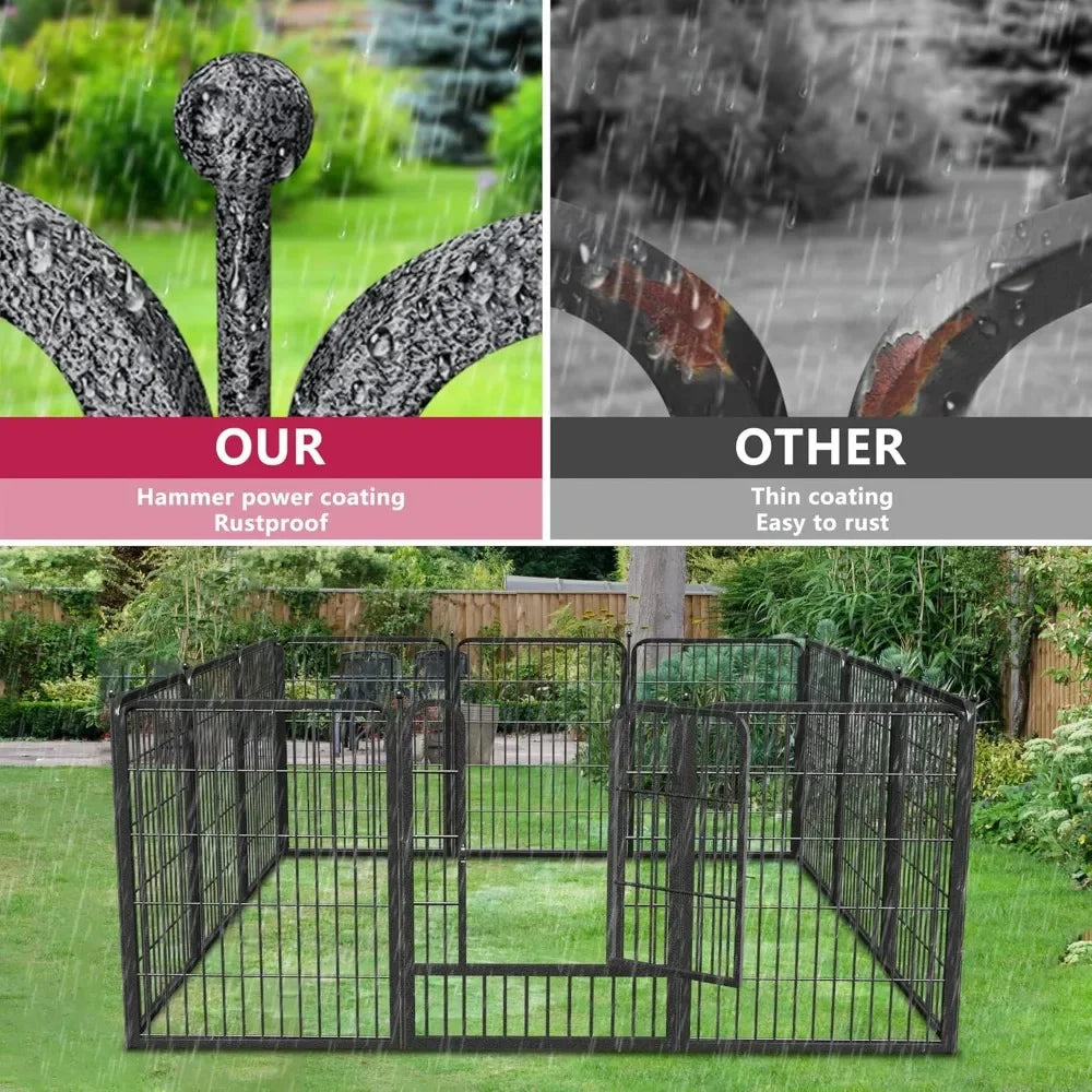 Dog Playpen 30 Panels Portable Pet Fence Outdoor Yard Indoor Use Medium Small