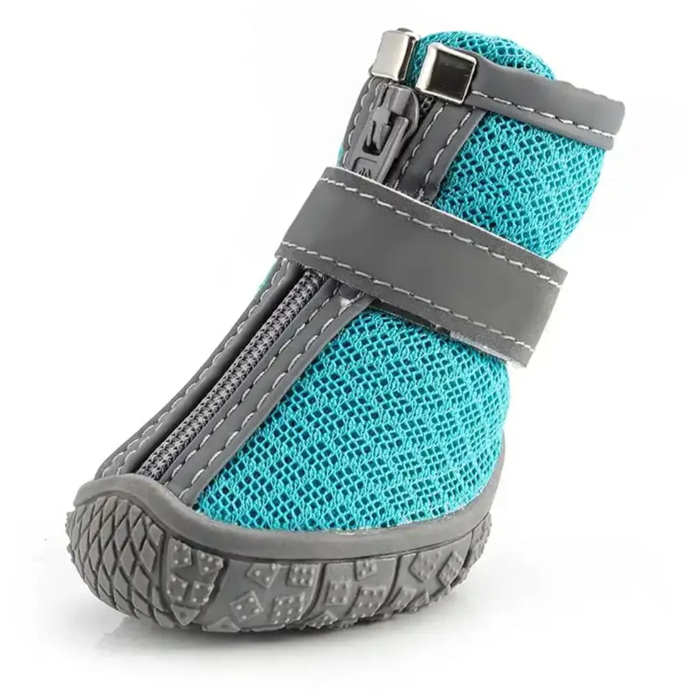 4 Pcs Dog Waterproof Shoes Rain Boots Reflective Strip Anti Slip For Small Pets