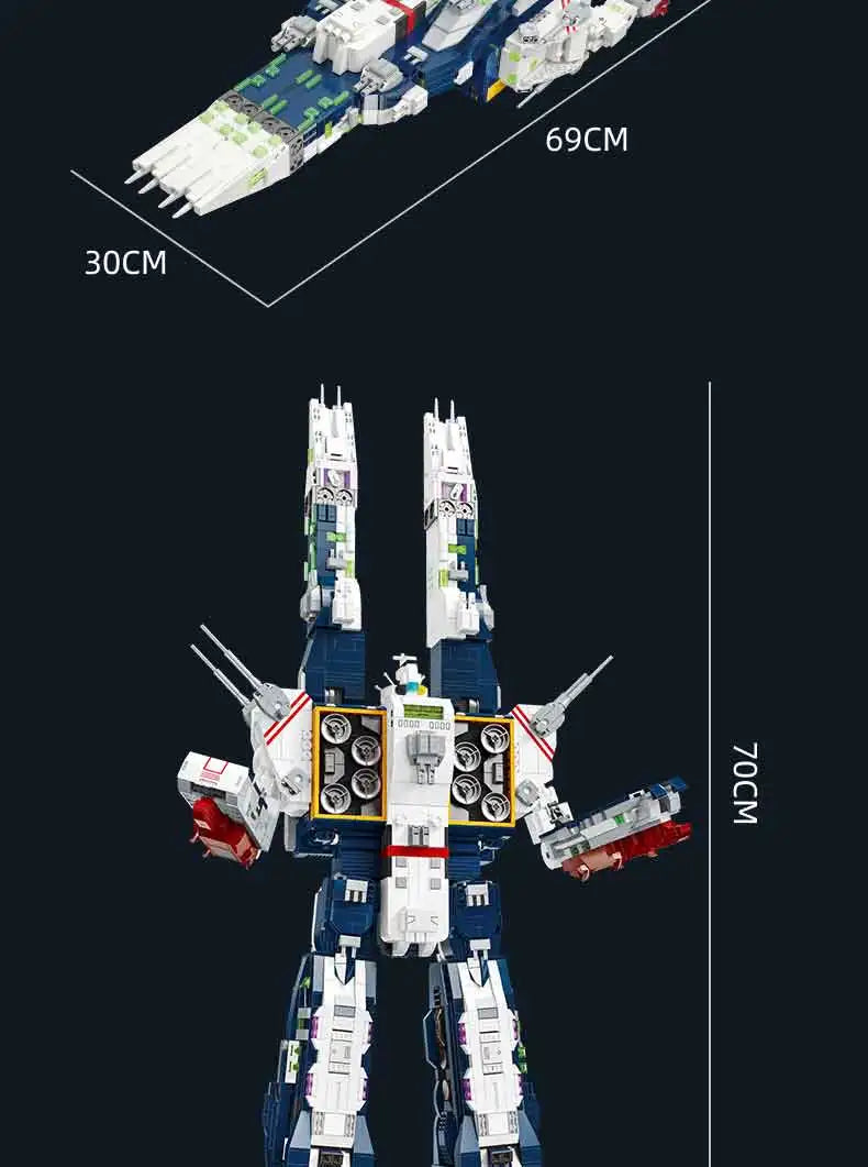 4682 PCS Fortress Ship Building Blocks Robotech Warship Mecha Model Toys