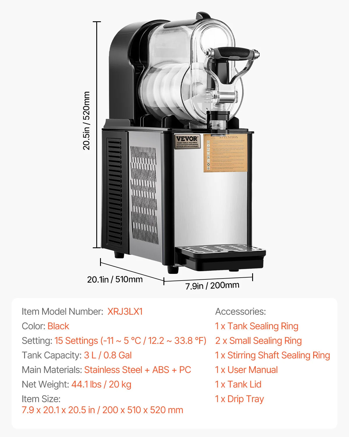 SucceBuy 3-36L Commercial Slushy Machine 1-3 Tanks Stainless Steel Margarita Smoothie Frozen Drink Maker for Home and Restaurants