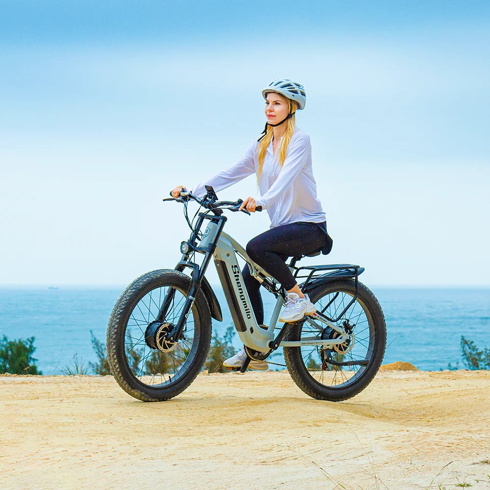 Shengmilo S600 26 Inch Electric Mountain Bike 2000W Dual Motor Fat Tire 17.5Ah
