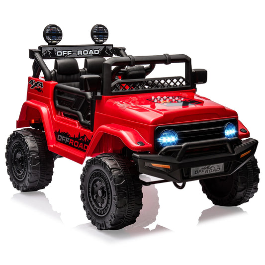 12V Kids Ride On Truck With Remote Control Bluetooth Lights