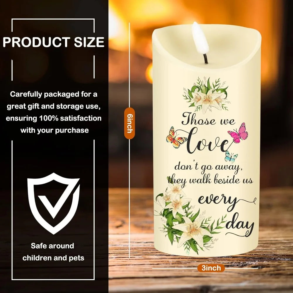 LED Flameless Cardinal Memorial Candle for Sympathy Gifts
