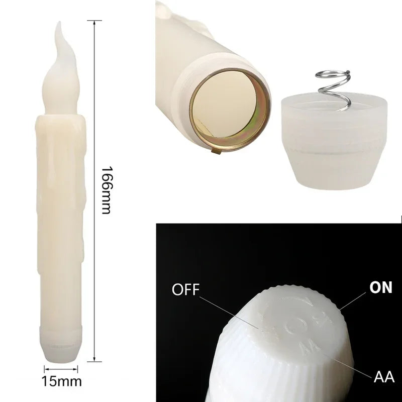 Floating LED Candles With Wand Remote Flameless Decor