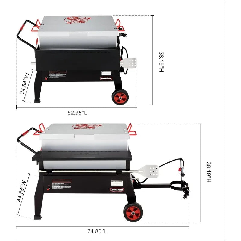 CFB2001 150 Qt Crawfish Boiler Outdoor Propane Gas Cooker With Folding Bracket