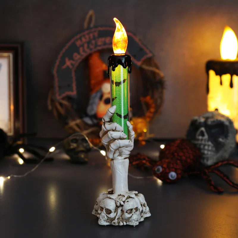 Halloween Skeletons Ghosts Candles Pumpkin Decorations