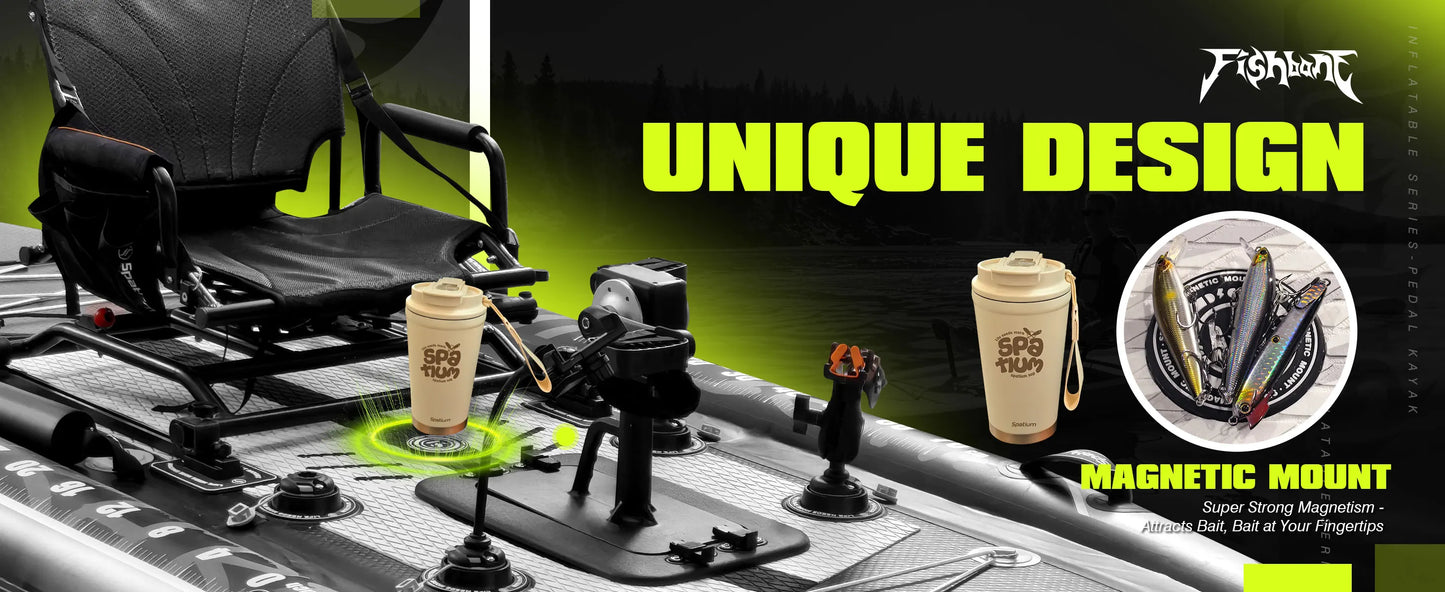 Spatium Fishing Kayak With Pedal Drive Sit On Top 11ft 660lb Capacity