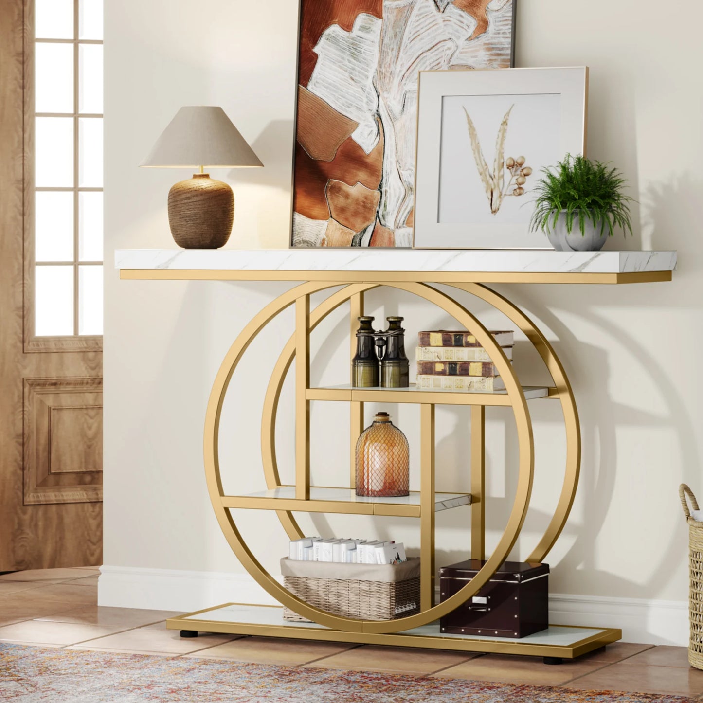 Tribesigns 41.3 Inch Console Table Four Tier Entryway