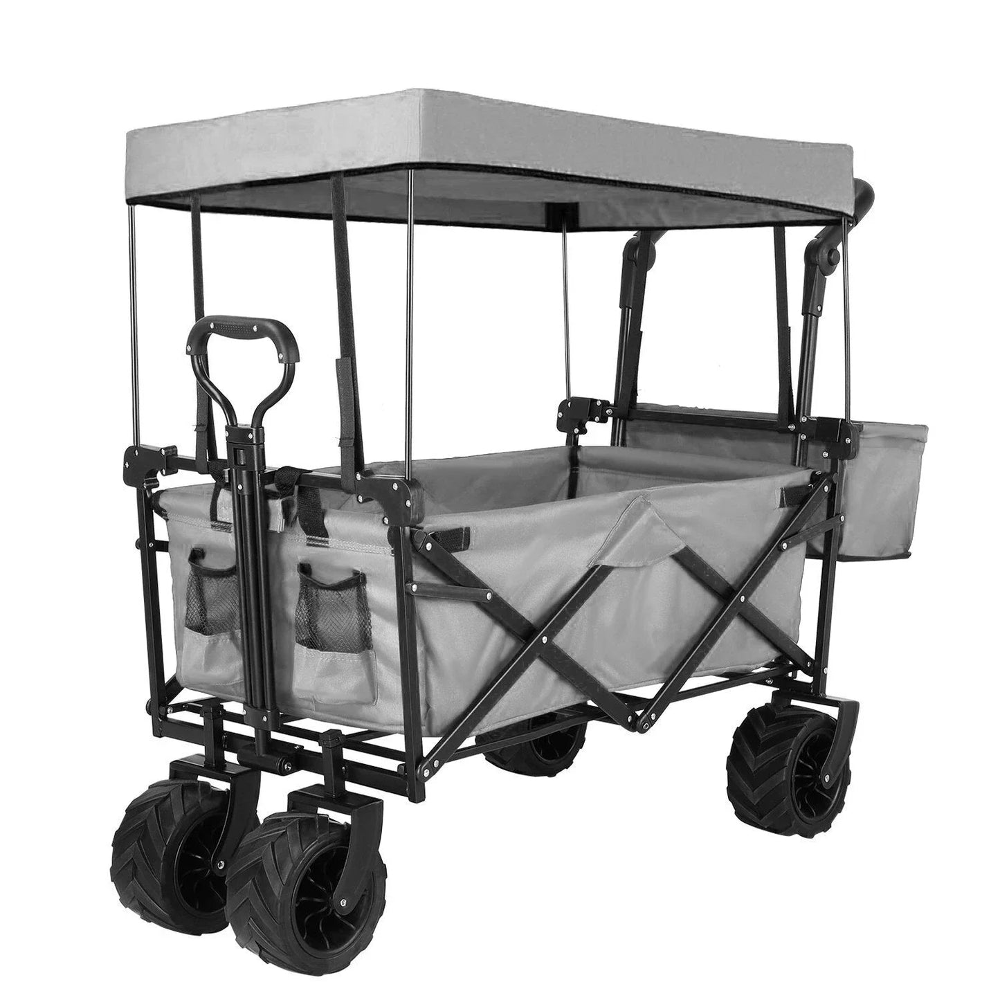 262L Collapsible Garden Cart With Removable Canopy 115Kg