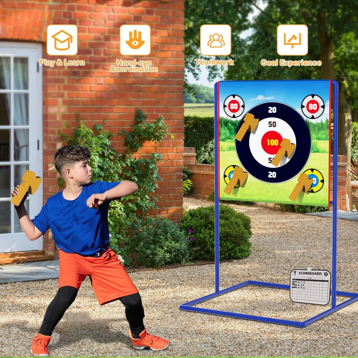 VATOS Axe Star Throwing Game Set For Kids Indoor Outdoor