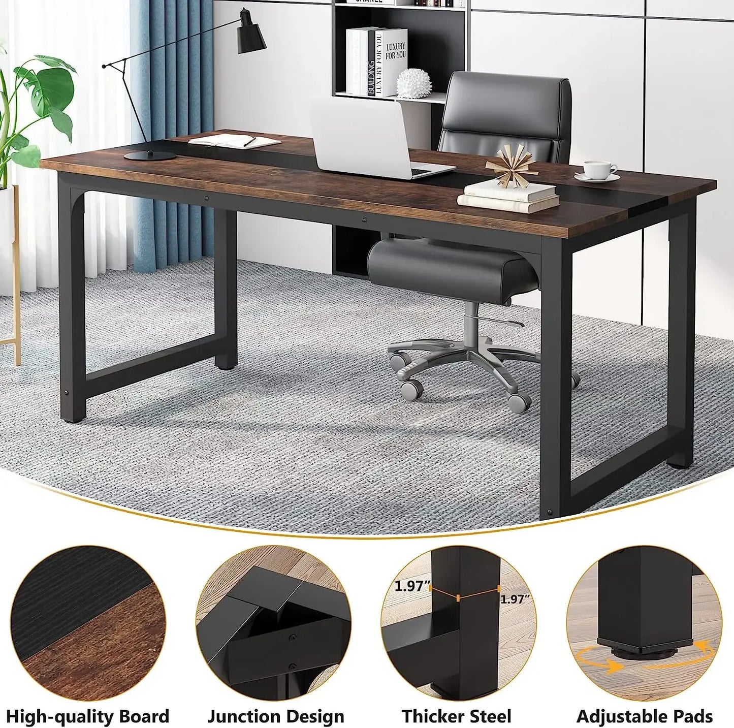Tribesigns Modern Computer Desk Large Office Table