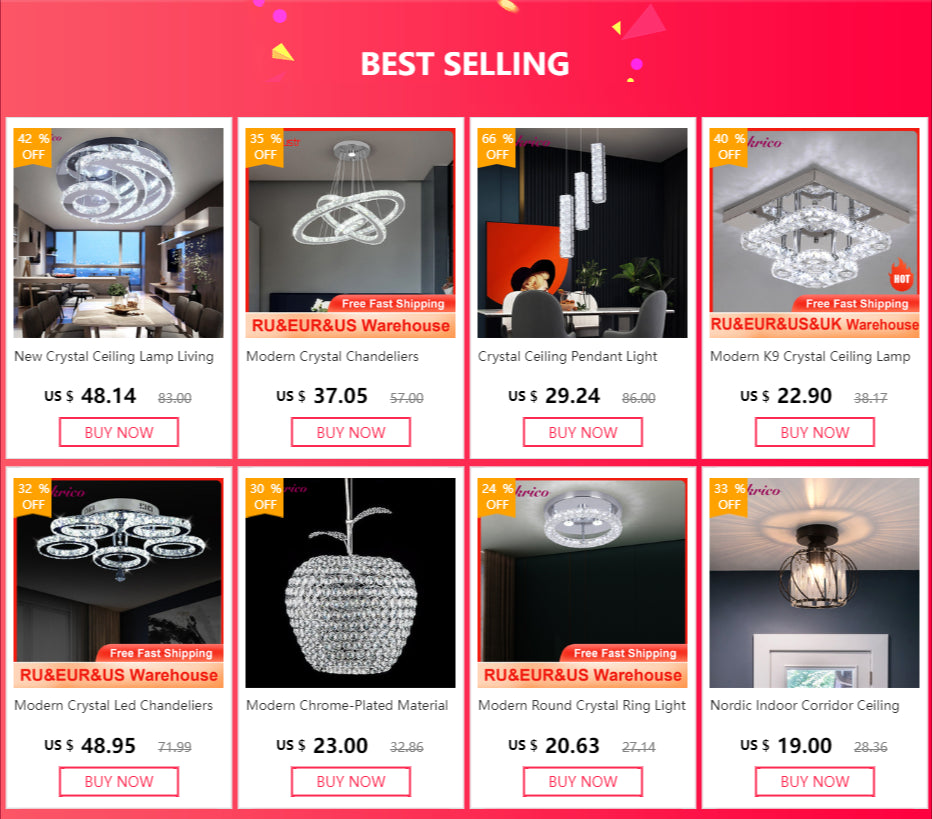 Modern Crystal Luxury Ceiling Lamp LED Chandelier Nordic Home Decor Flush Mount Light Fixture for Dining Living Room Bedroom Hotel