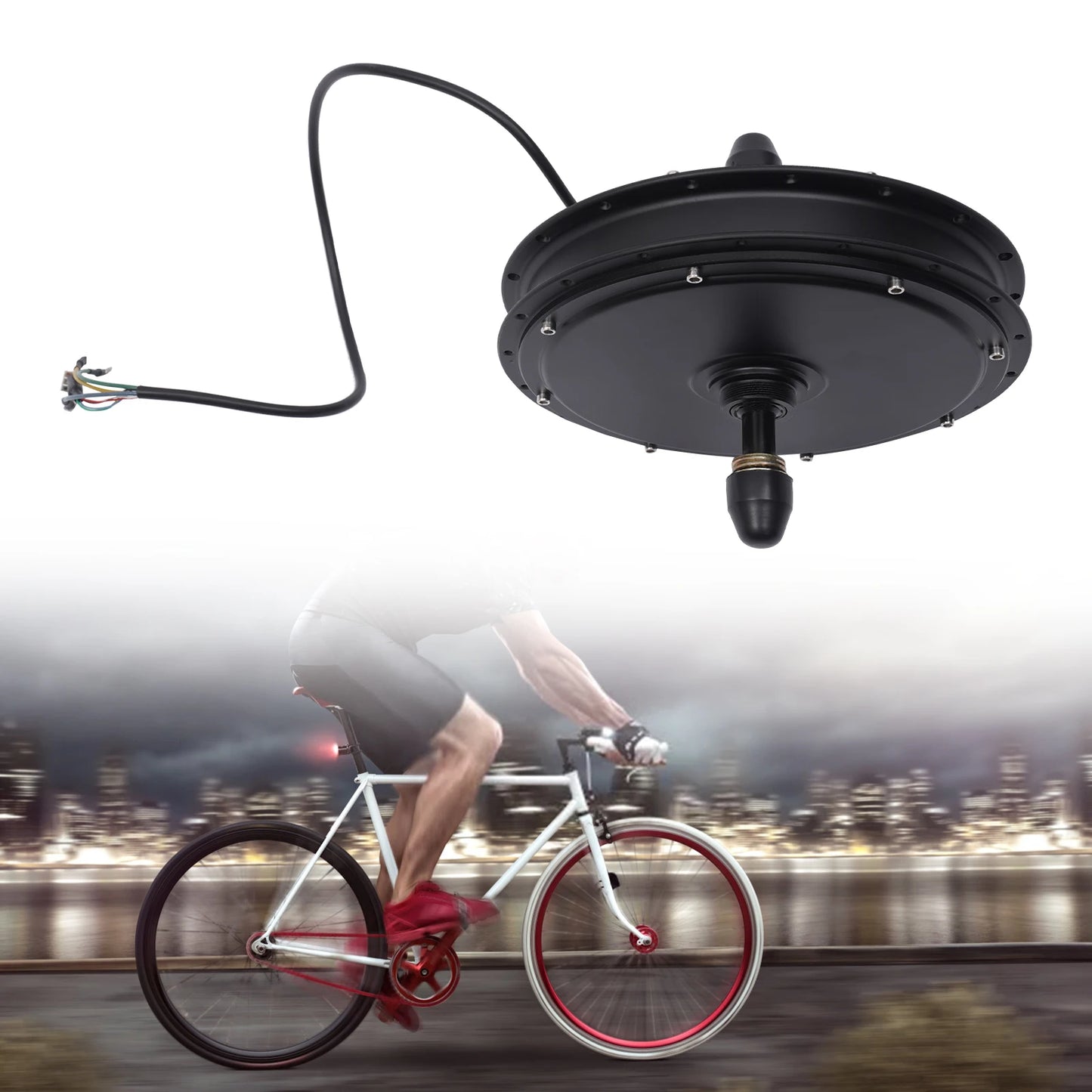 Brushless 1000W 48V Rear Wheel Hub Motor For Electric Bikes