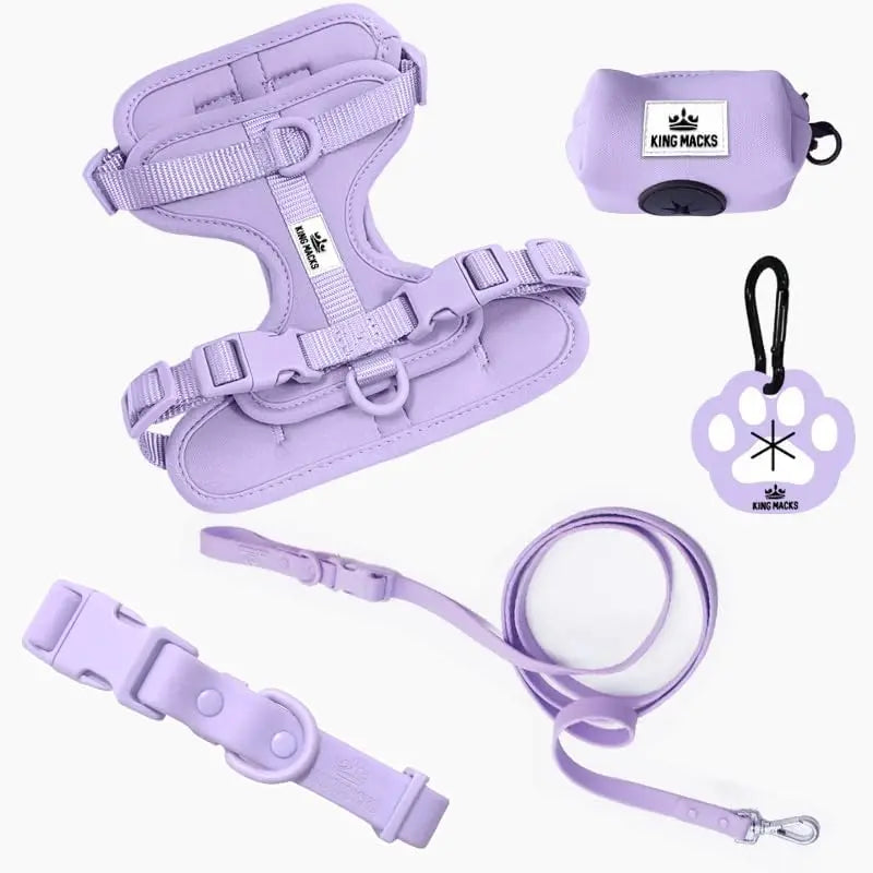 YTYIN Adjustable Dog Harness Set With Collar Leash Waste Bag Holder Lightweight