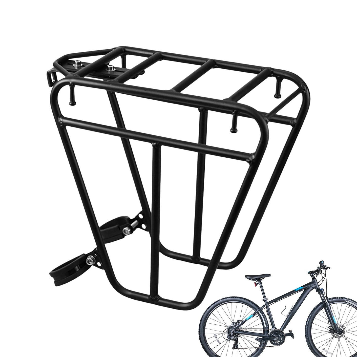 Steel Bike Front Cargo Rack Adjustable MTB Luggage Bracket